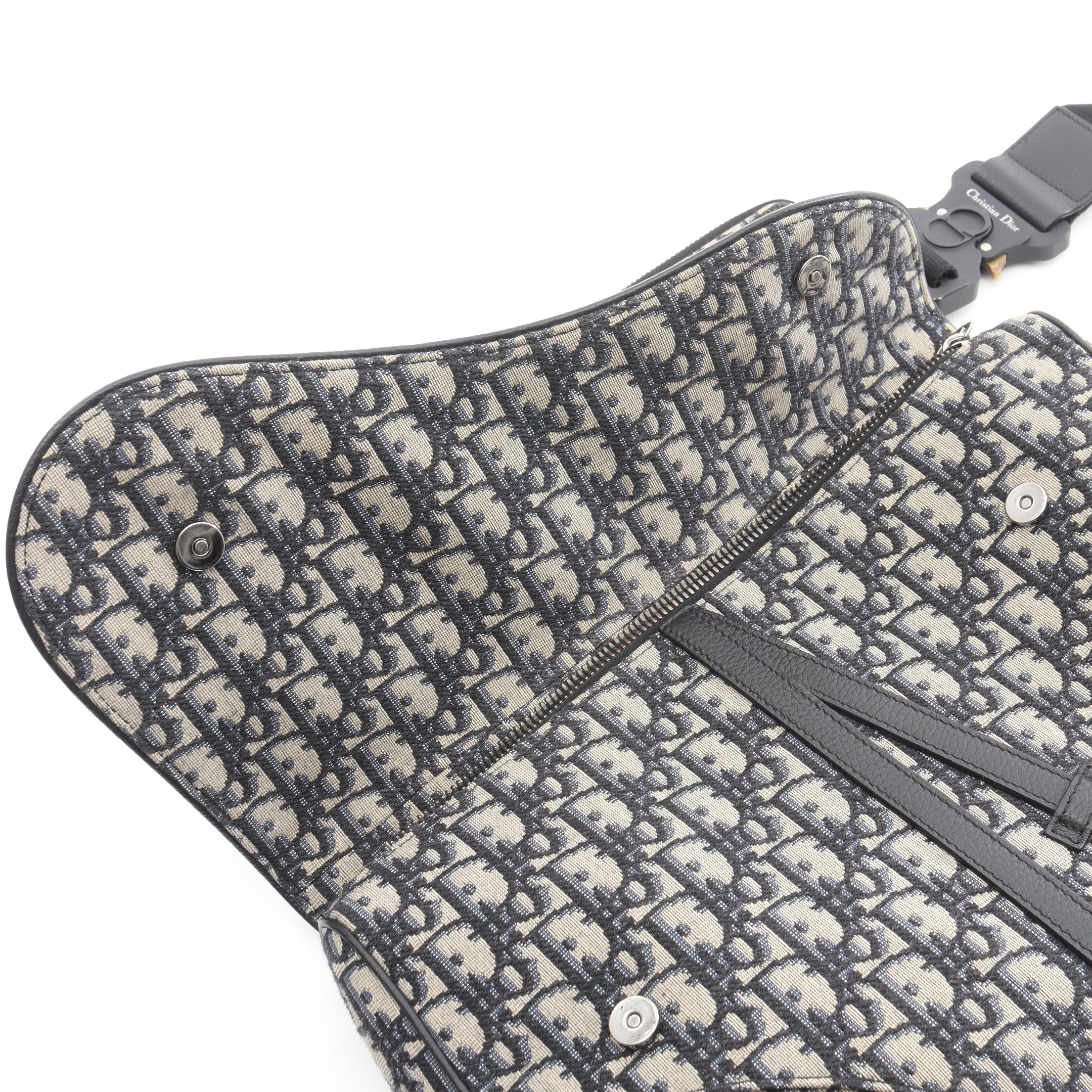 SADDLE サドル オブリーク ジャガード ボディバッグ キャンバス レザー