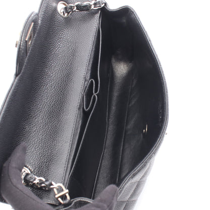 マトラッセ イーストウエスト チェーンショルダーバッグ キャビアスキン ブラック シルバー金具 シャネル バッグ CHANEL