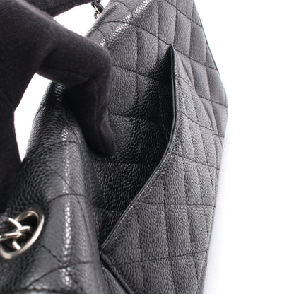 マトラッセ イーストウエスト チェーンショルダーバッグ キャビアスキン ブラック シルバー金具 シャネル バッグ CHANEL