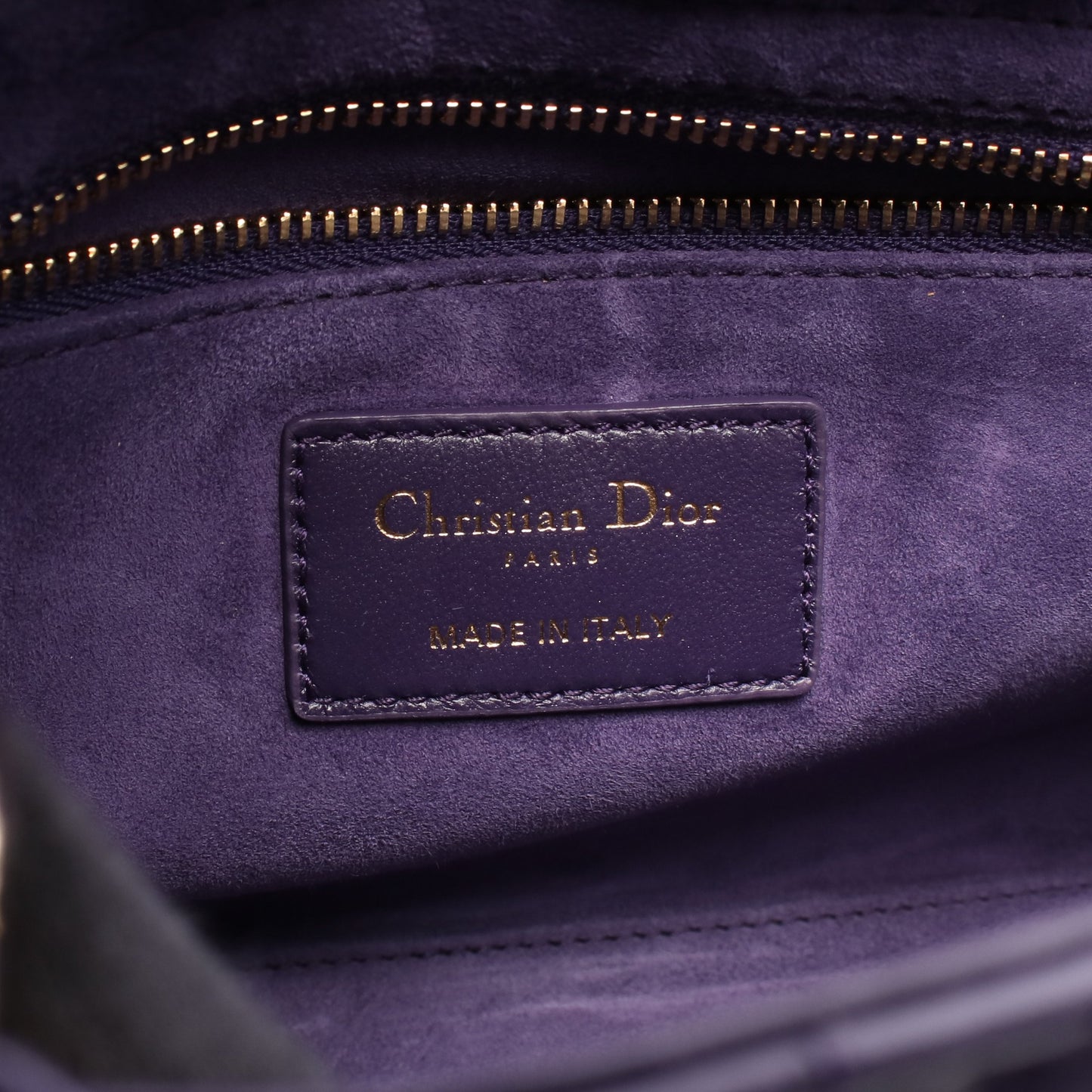 LADY DIOR MY ABCDIOR レディディオール スモール カナージュ ハンドバッグ レザー ダークパープル 2WAY クリスチャンディオール バッグ Christian Dior