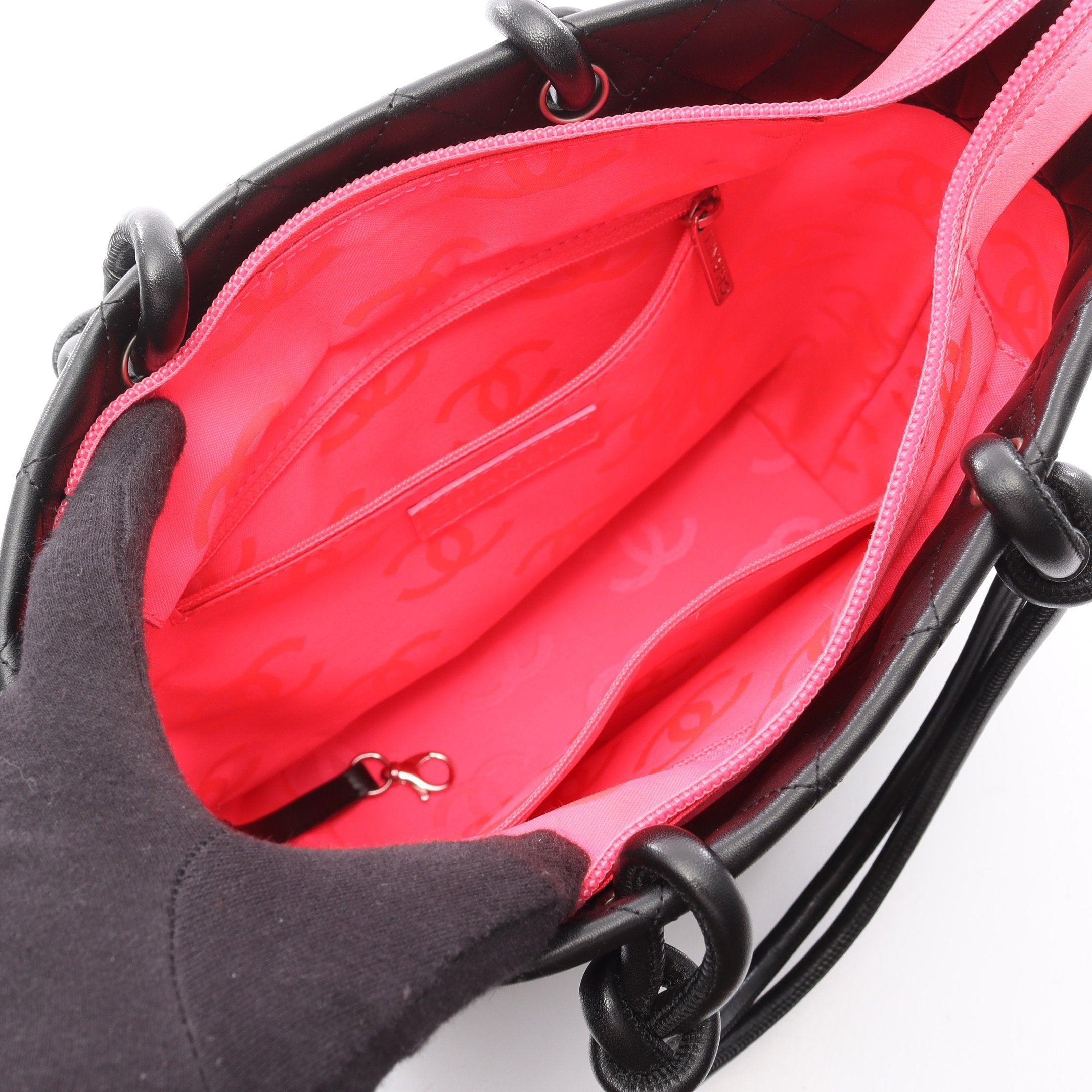 カンボンライン ミディアム ハンドバッグ トートバッグ レザー