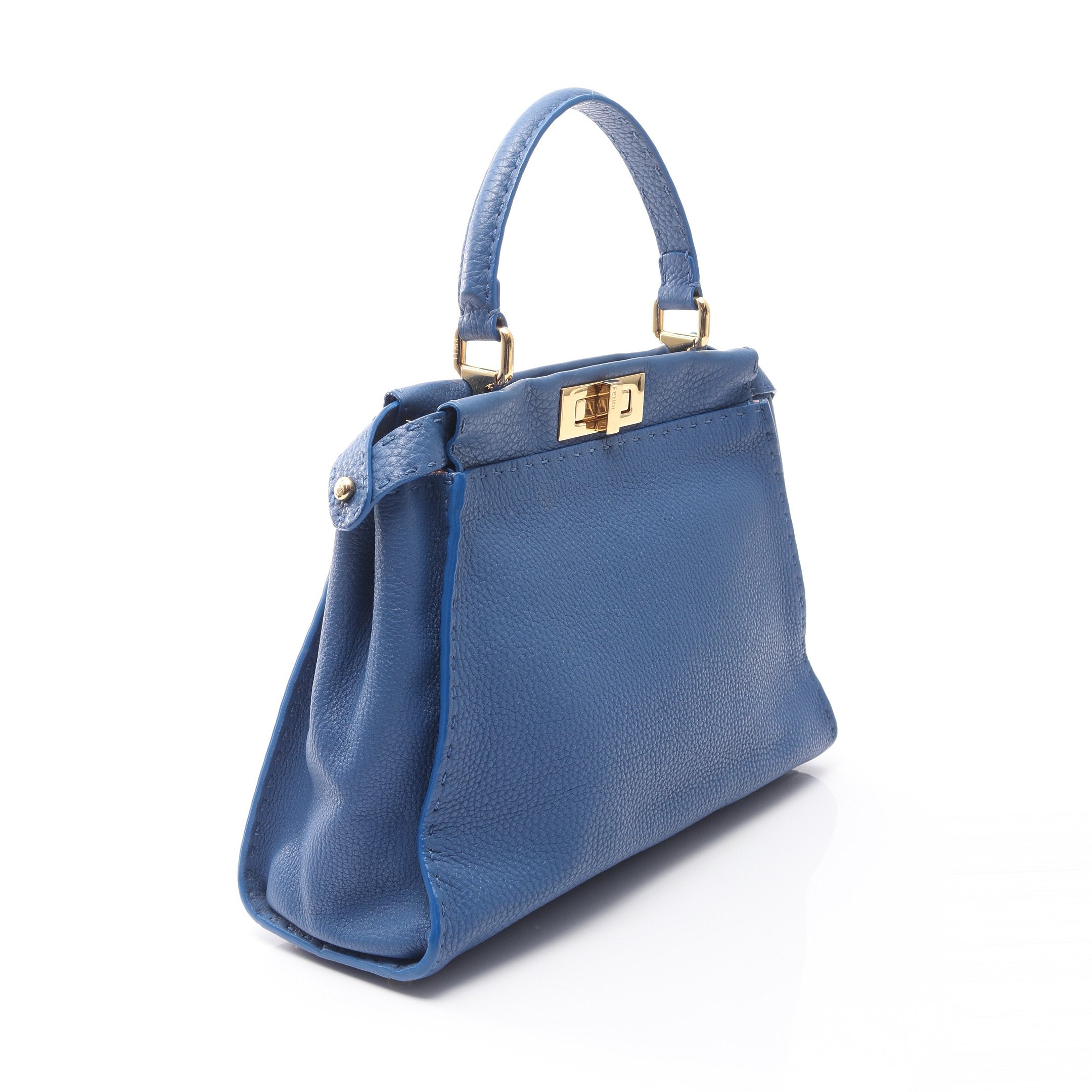 ピーカブー レギュラー ハンドバッグ レザー ブルー フェンディ – RECLO