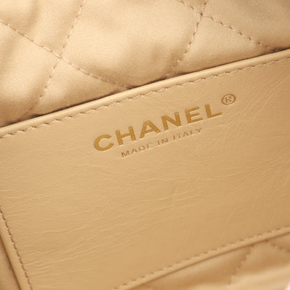 CHANEL 22 ミニ チェーンショルダーバッグ レザー ホワイト ゴールド金具 2WAY シャネル バッグ CHANEL