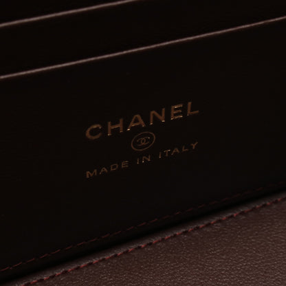マトラッセ スモールバニティ チェーンショルダーバッグ ラムスキン ブラック ゴールド金具 シャネル バッグ CHANEL