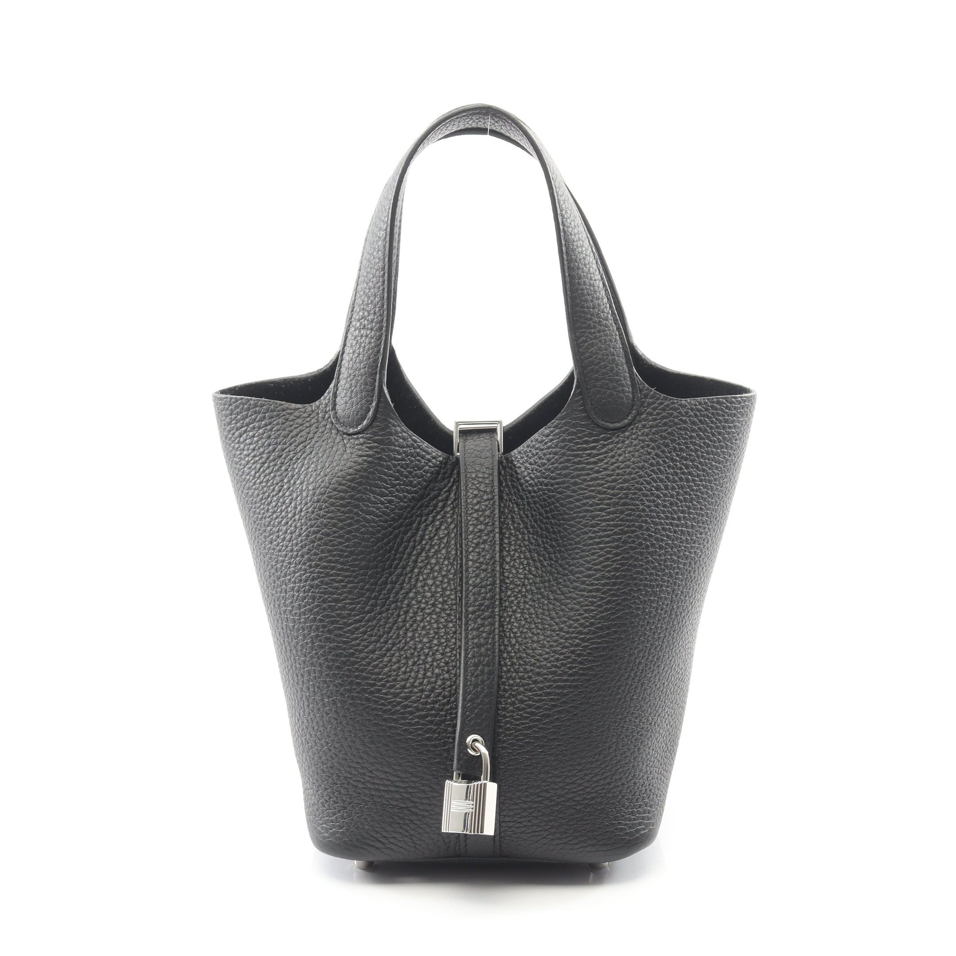 ピコタンロックPM ハンドバッグ トリヨンクレマンス ブラック シルバー金具 B刻印 エルメス バッグ HERMES