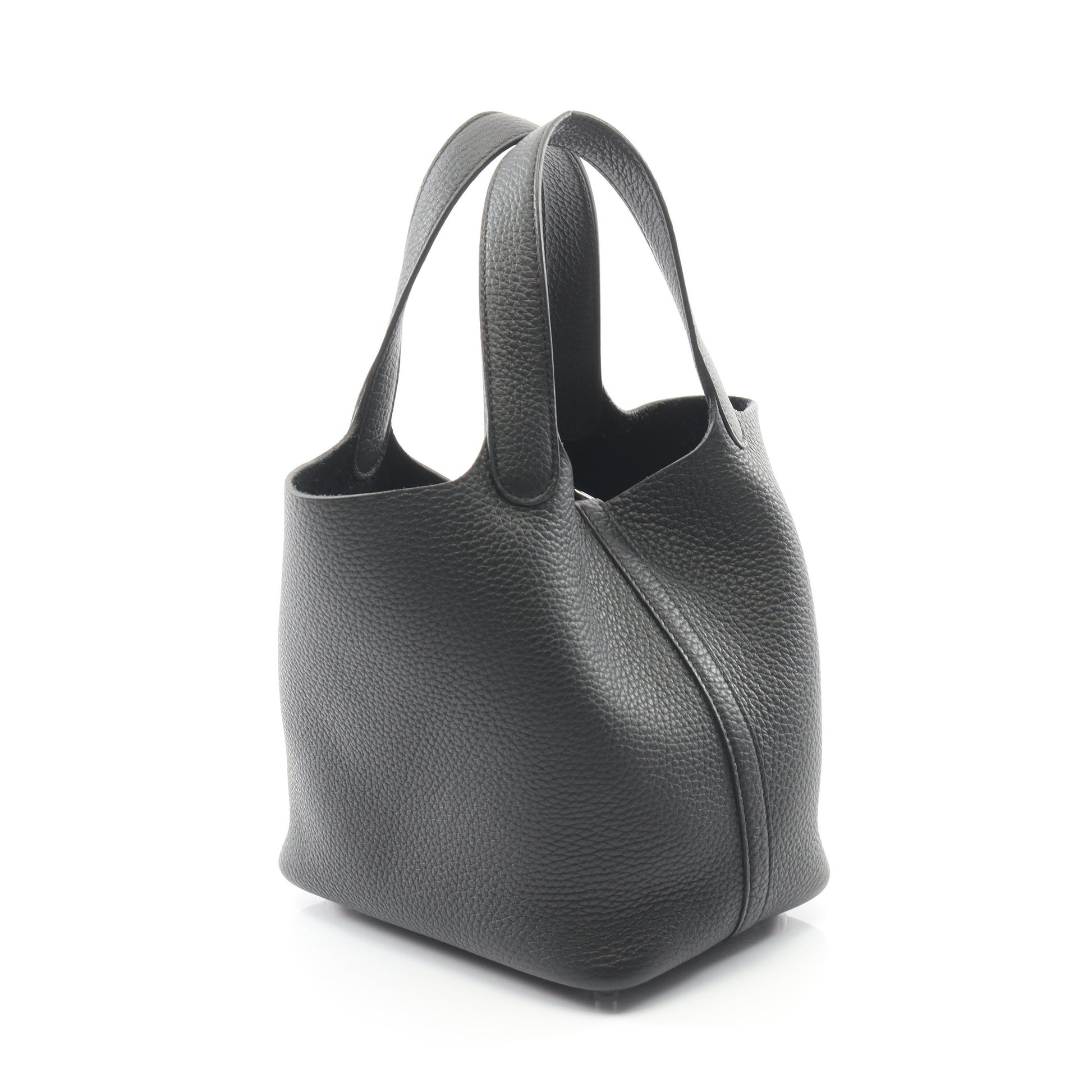 ピコタンロックPM ハンドバッグ トリヨンクレマンス ブラック シルバー金具 B刻印 エルメス バッグ HERMES