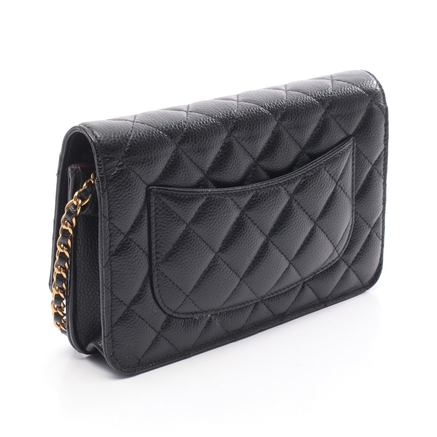 マトラッセ チェーンウォレット キャビアスキン ブラック ゴールド金具 シャネル バッグ CHANEL