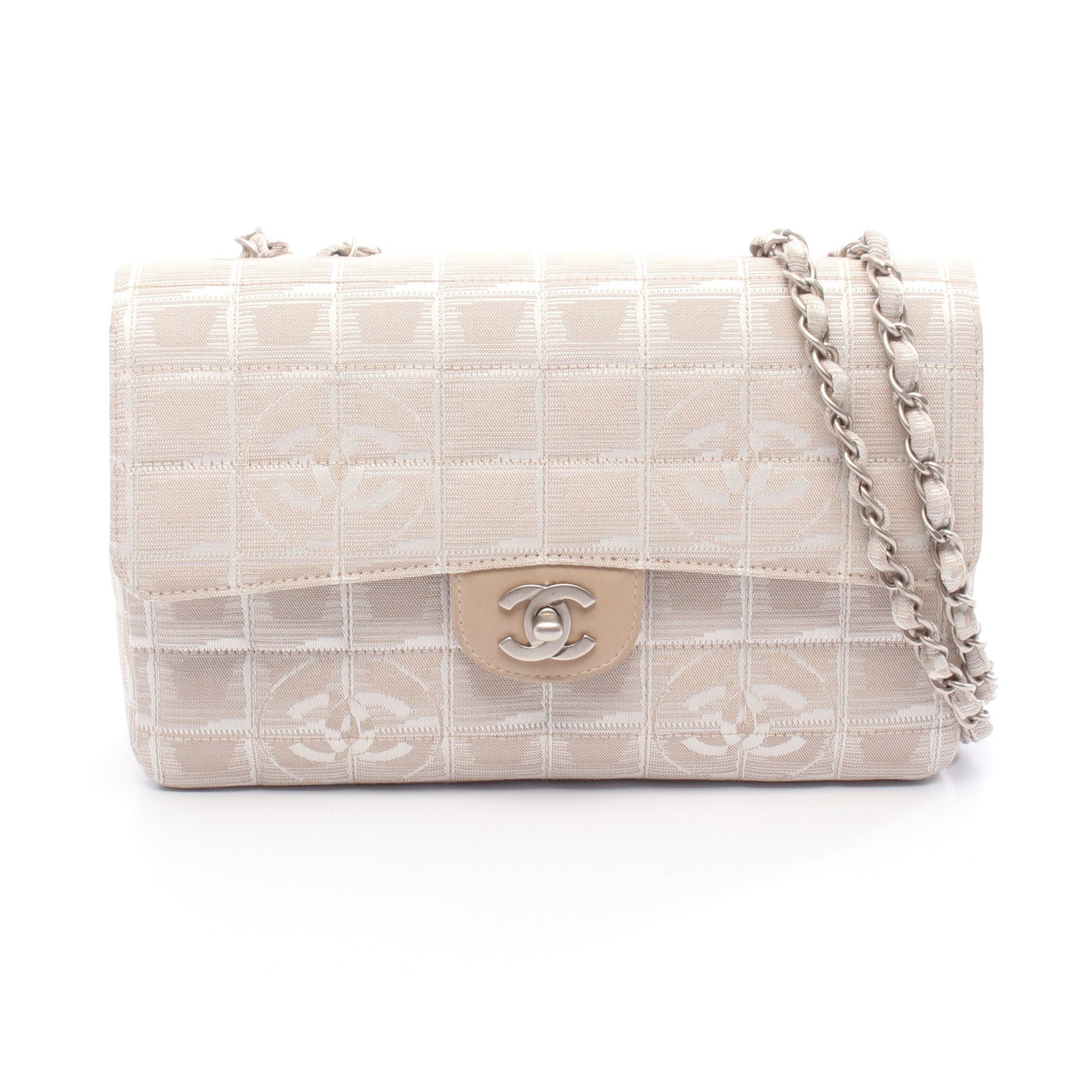 ニュートラベルライン Wチェーンショルダーバッグ ナイロンキャンバス