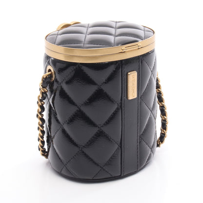 マトラッセ バニティ チェーンショルダーバッグ レザー ブラック ゴールド金具 シャネル バッグ CHANEL