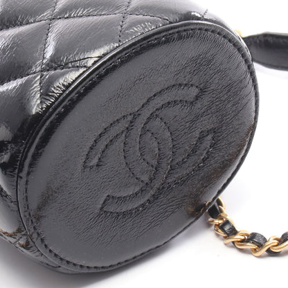 マトラッセ バニティ チェーンショルダーバッグ レザー ブラック ゴールド金具 シャネル バッグ CHANEL