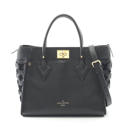 オンマイサイドMM モノグラムタフタージュ ノワール ハンドバッグ レザー ブラック 2WAY ルイヴィトン バッグ LOUIS VUITTON