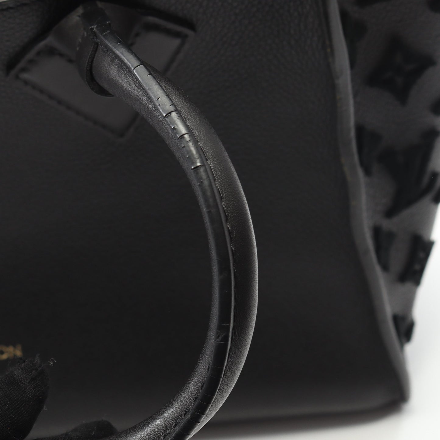 オンマイサイドMM モノグラムタフタージュ ノワール ハンドバッグ レザー ブラック 2WAY ルイヴィトン バッグ LOUIS VUITTON