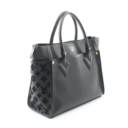 オンマイサイドMM モノグラムタフタージュ ノワール ハンドバッグ レザー ブラック 2WAY ルイヴィトン バッグ LOUIS VUITTON