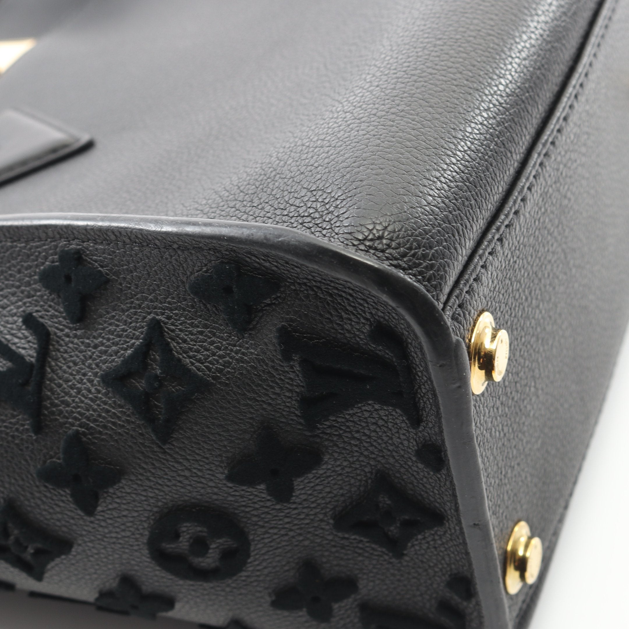 オンマイサイドMM モノグラムタフタージュ ノワール ハンドバッグ