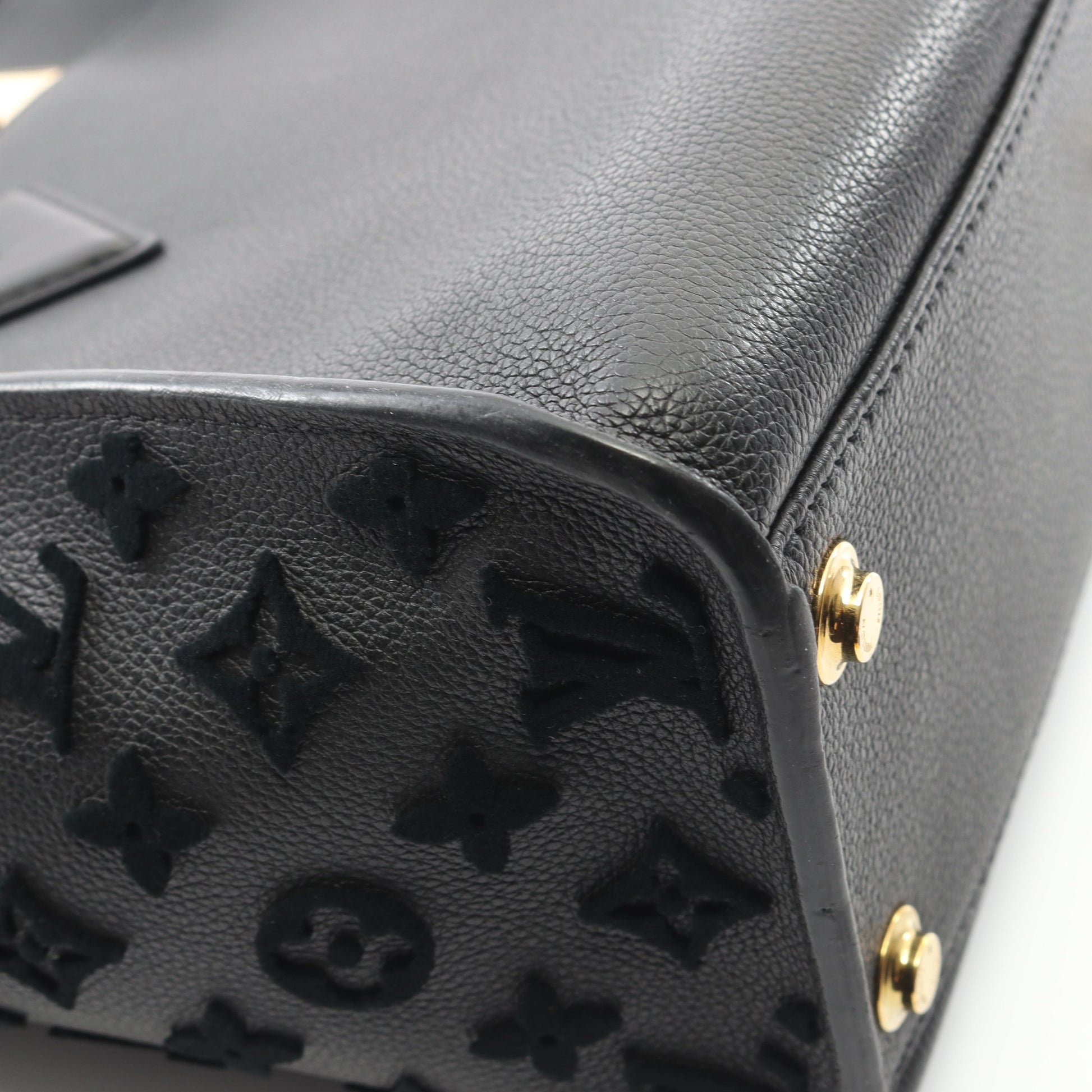 オンマイサイドMM モノグラムタフタージュ ノワール ハンドバッグ レザー ブラック 2WAY ルイヴィトン バッグ LOUIS VUITTON