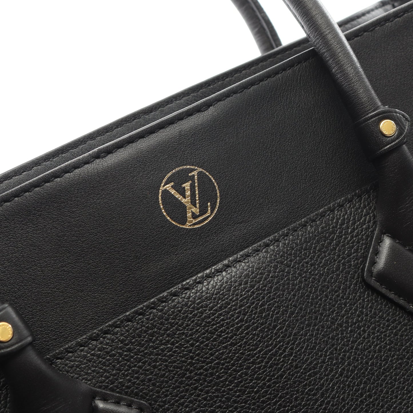 オンマイサイドMM モノグラムタフタージュ ノワール ハンドバッグ レザー ブラック 2WAY ルイヴィトン バッグ LOUIS VUITTON