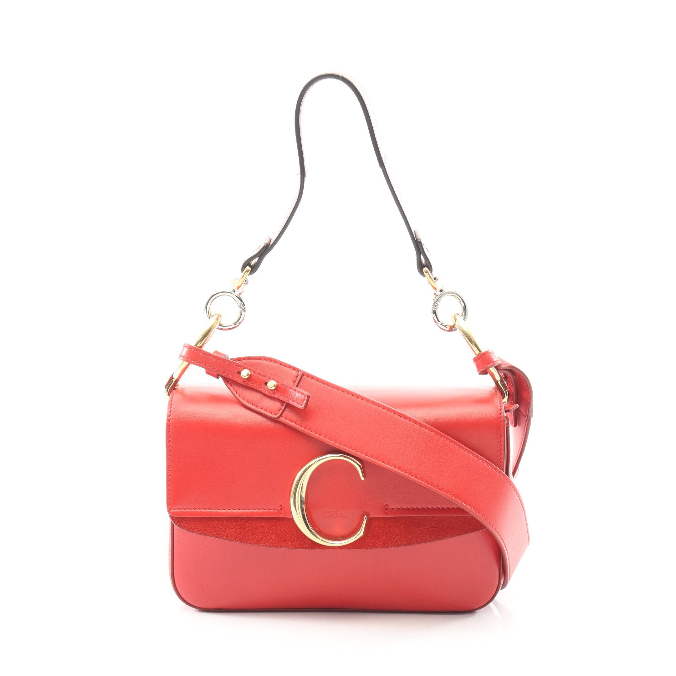 レザー Chloe クロエ ショルダーバッグ ハンドバッグ 2way ピンク