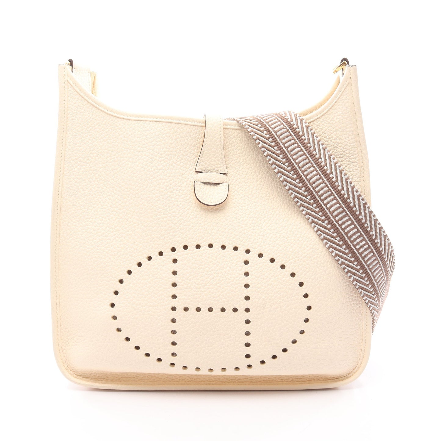 エヴリン 3 トロワ PM ナタ ショルダーバッグ トリヨンクレマンス アイボリー ゴールド金具 Z刻印 エルメス バッグ HERMES
