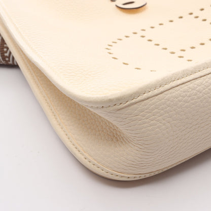 エヴリン 3 トロワ PM ナタ ショルダーバッグ トリヨンクレマンス アイボリー ゴールド金具 Z刻印 エルメス バッグ HERMES