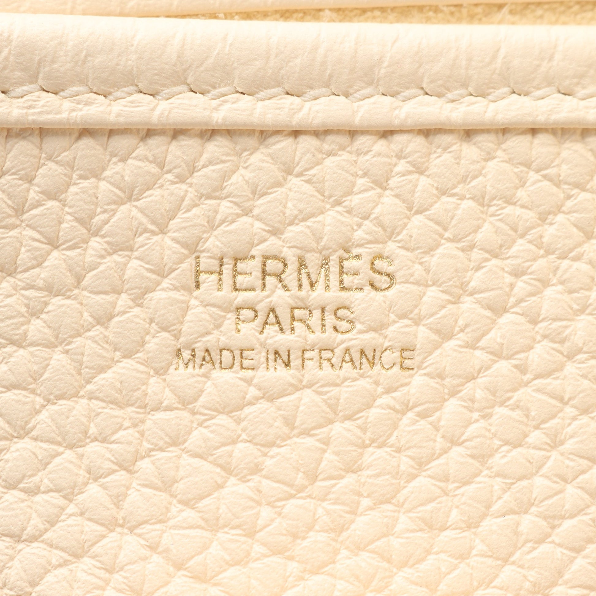 エヴリン 3 トロワ PM ナタ ショルダーバッグ トリヨンクレマンス アイボリー ゴールド金具 Z刻印 エルメス バッグ HERMES