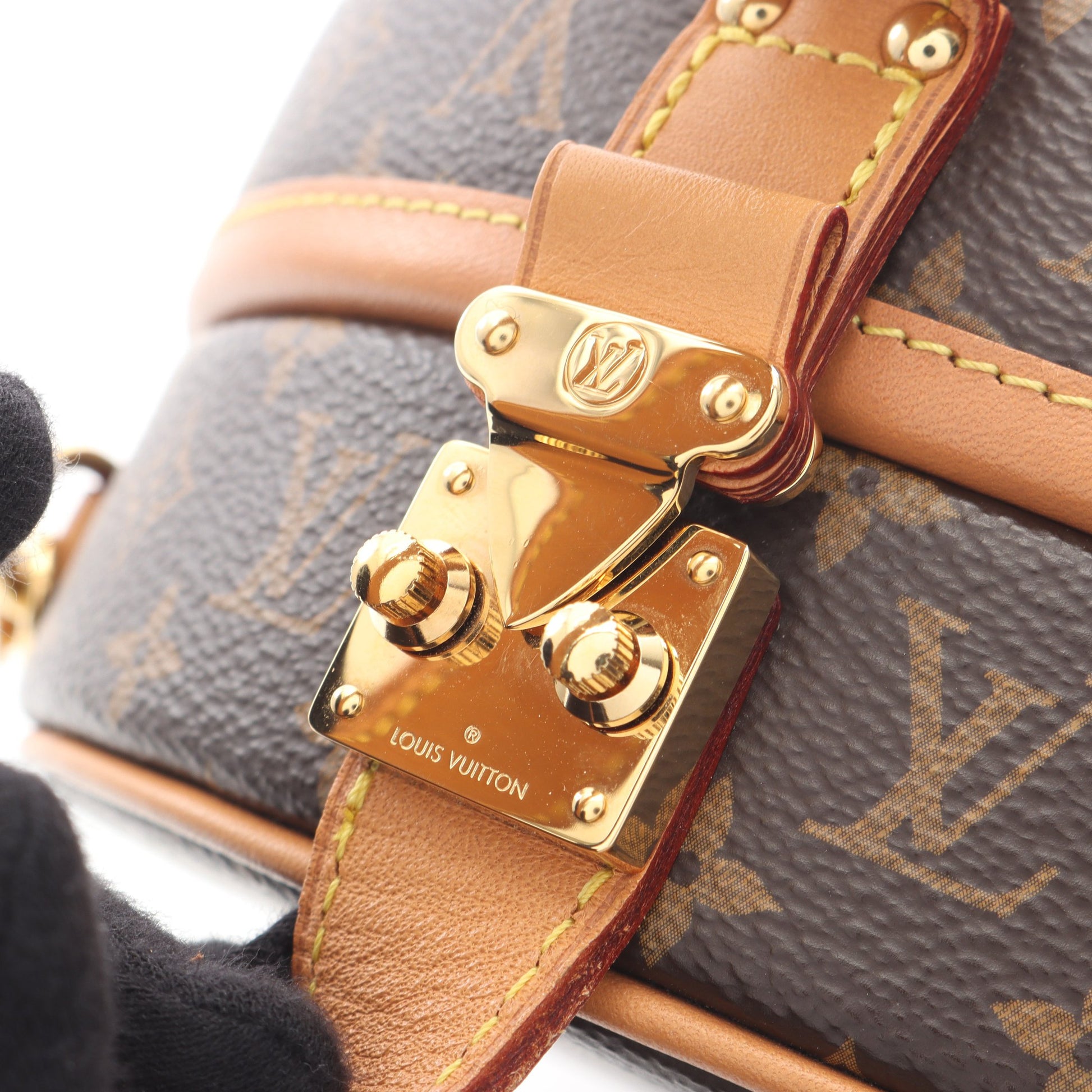 プティット ボワット シャポー モノグラム ハンドバッグ PVC レザー ブラウン 2WAY ルイヴィトン バッグ LOUIS VUITTON