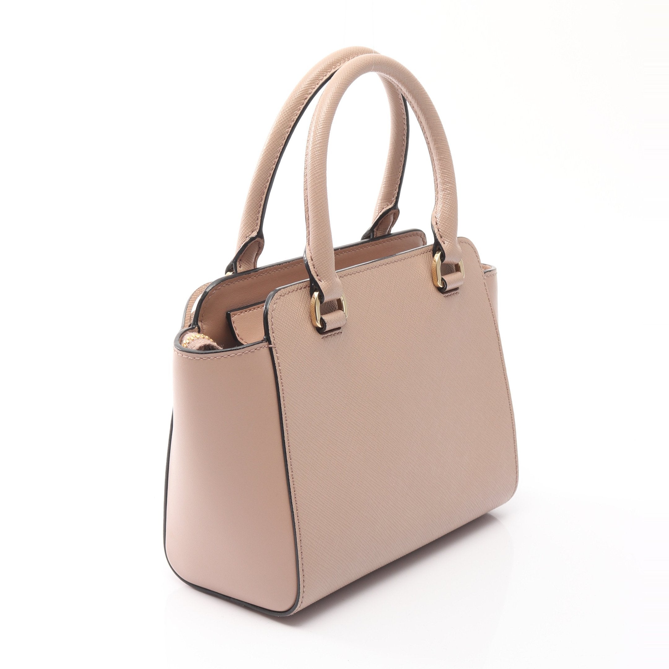 SAFFIANO ＋ SOFT C ハンドバッグ サフィアーノレザー グレーベージュ