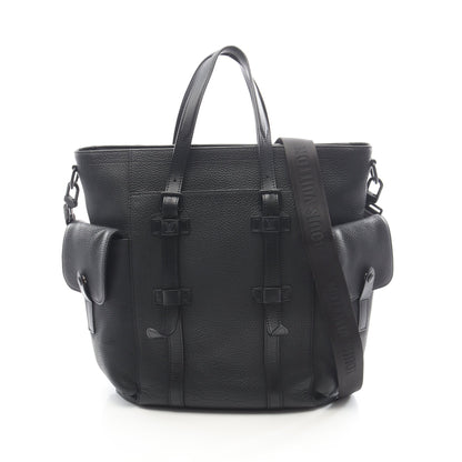 クリストファートート ハンドバッグ トートバッグ レザー ブラック 2WAY ルイヴィトン バッグ LOUIS VUITTON