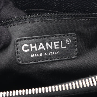 マトラッセ グランドショッピング GST チェーンショルダーバッグ チェーントートバッグ キャビアスキン ブラック シルバー金具 シャネル バッグ CHANEL