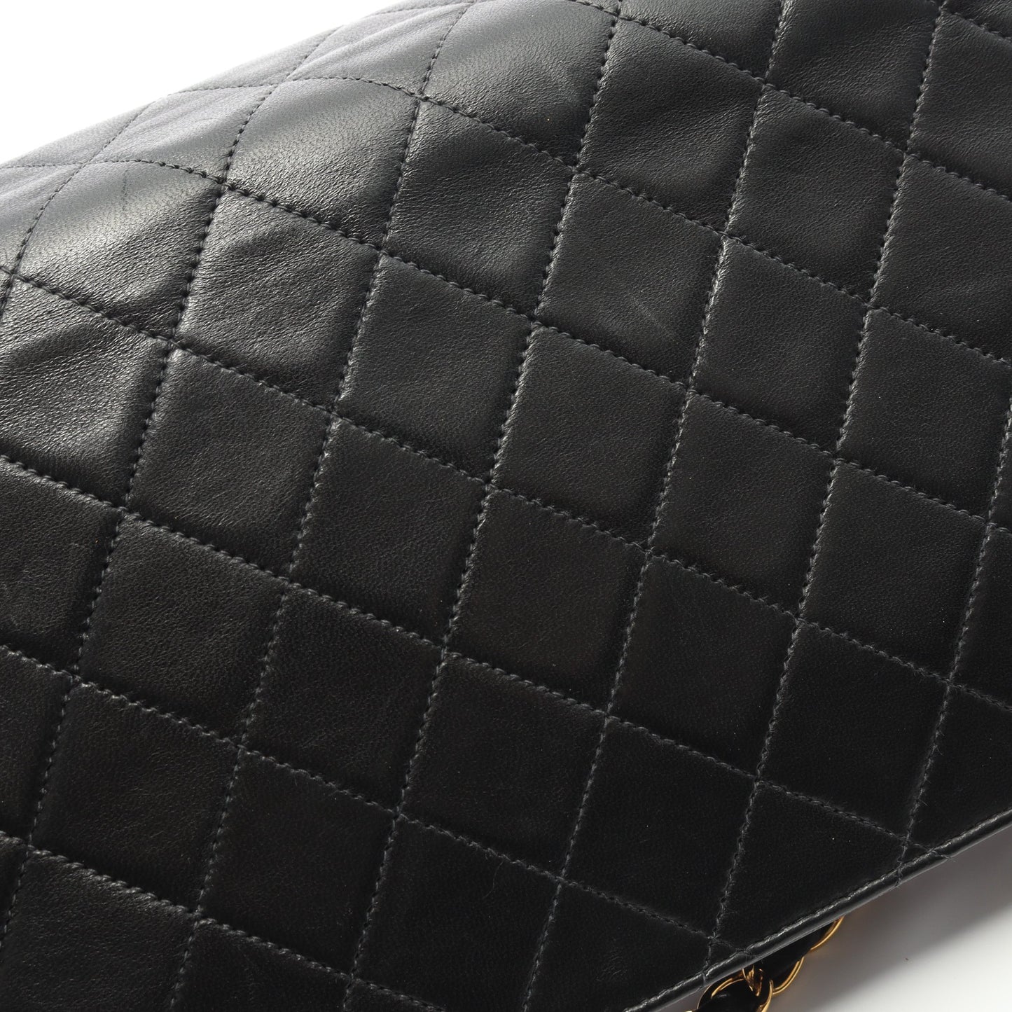 マトラッセ フルフラップ チェーンショルダーバッグ ラムスキン ブラック ゴールド金具 シャネル バッグ CHANEL
