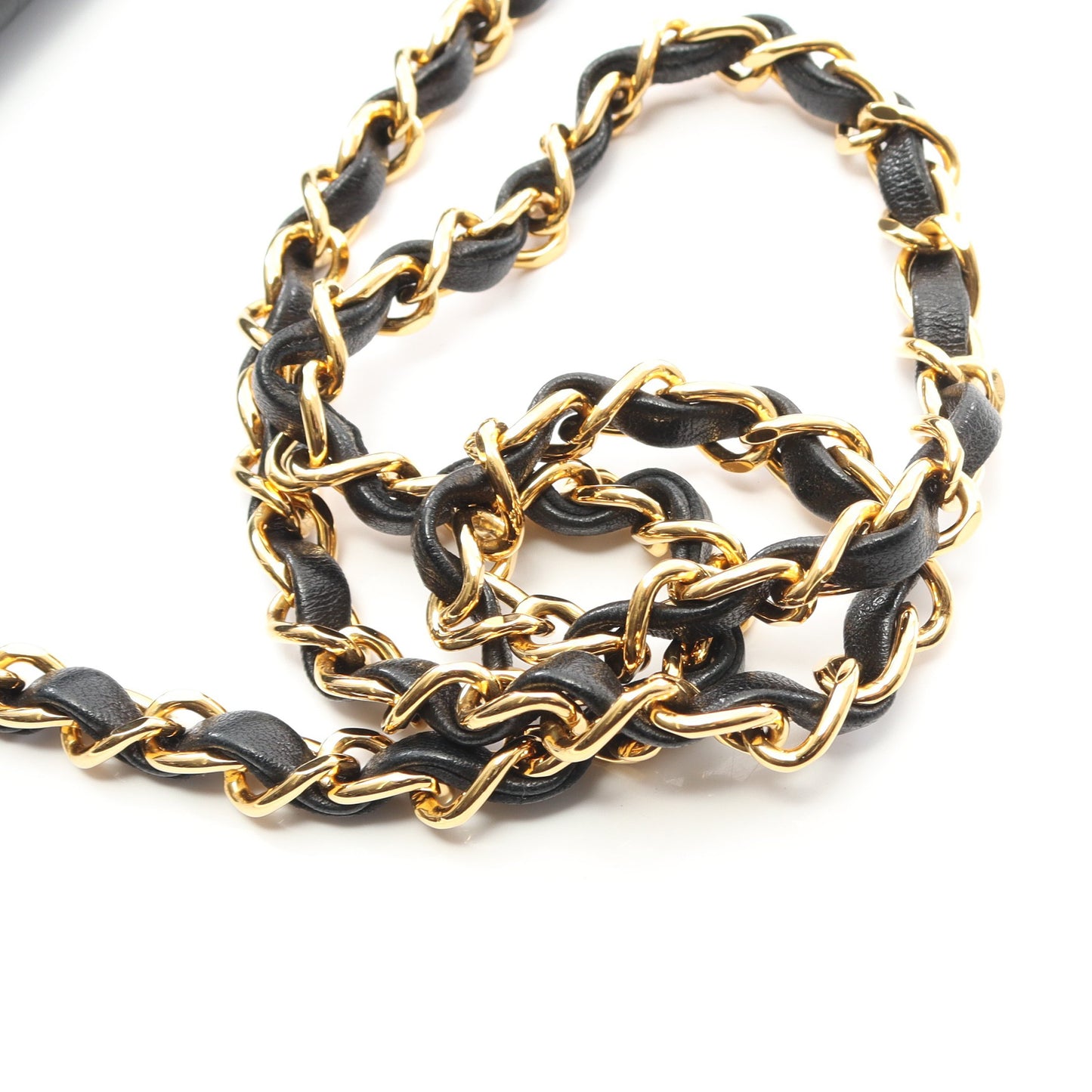 マトラッセ フルフラップ チェーンショルダーバッグ ラムスキン ブラック ゴールド金具 シャネル バッグ CHANEL