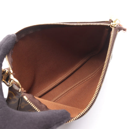ポシェットアクセソワール モノグラム ハンドバッグ PVC レザー ブラウン ルイヴィトン バッグ LOUIS VUITTON