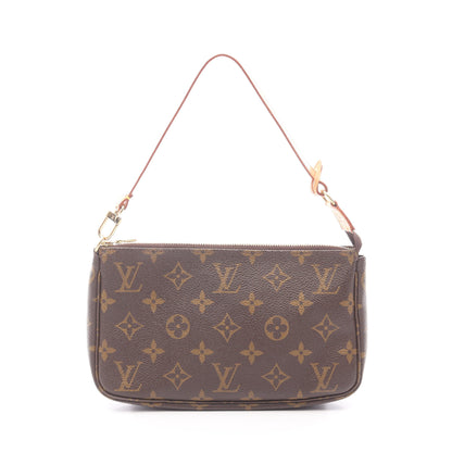 ポシェットアクセソワール モノグラム ハンドバッグ PVC レザー ブラウン ルイヴィトン バッグ LOUIS VUITTON