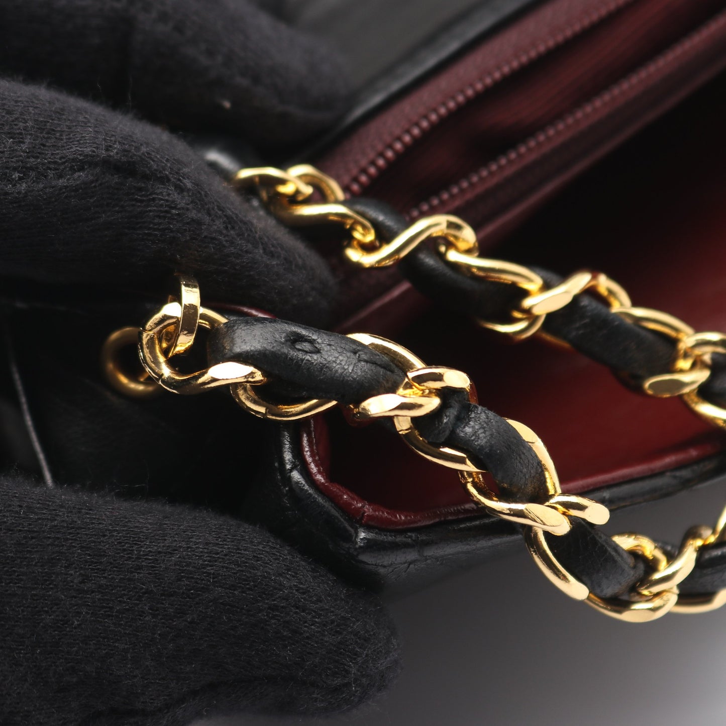 ミニマトラッセ20 チェーンショルダーバッグ ラムスキン ブラック ゴールド金具 シャネル バッグ CHANEL