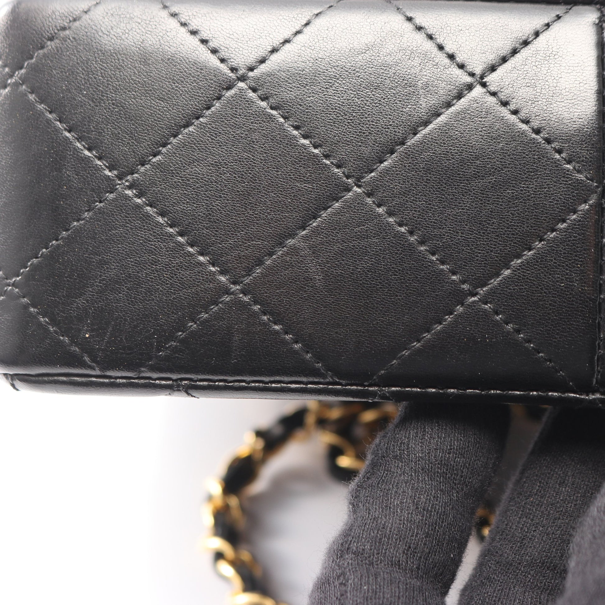 ミニマトラッセ20 チェーンショルダーバッグ ラムスキン ブラック ゴールド金具 シャネル バッグ CHANEL