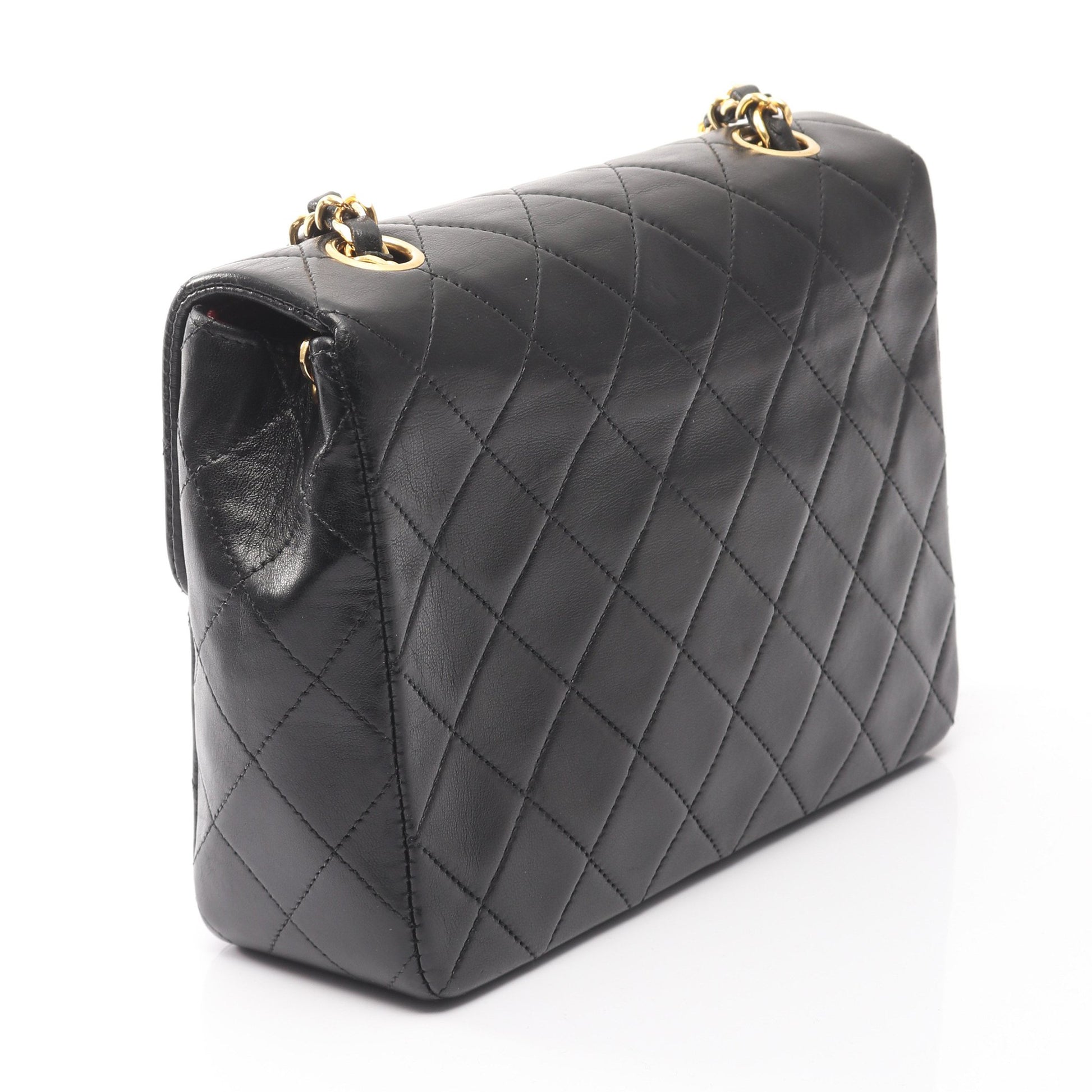 ミニマトラッセ20 チェーンショルダーバッグ ラムスキン ブラック ゴールド金具 シャネル バッグ CHANEL