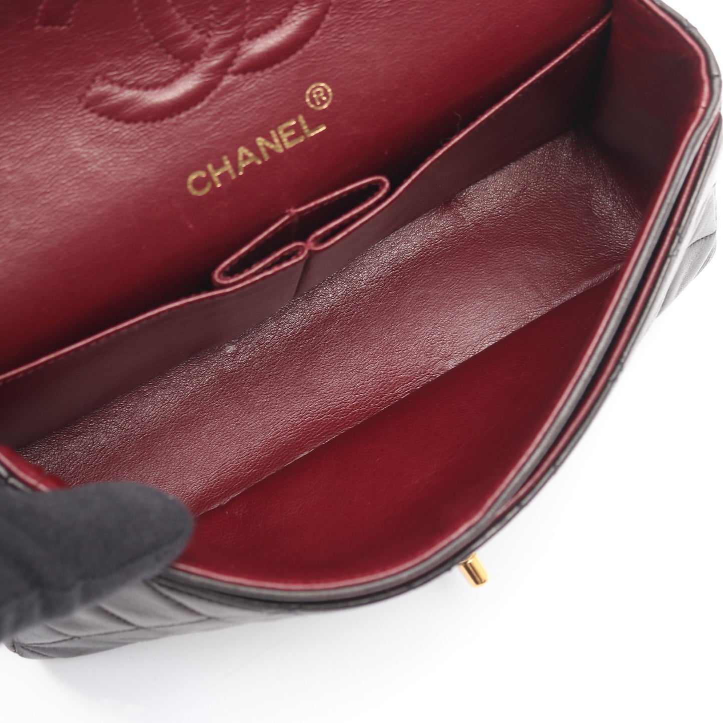 マトラッセ Wフラップ Wチェーンショルダーバッグ ラムスキン ブラック ゴールド金具 シャネル バッグ CHANEL