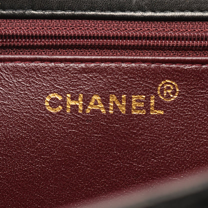 マトラッセ シングルフラップ チェーンショルダーバッグ ラムスキン ブラック ゴールド金具 シャネル バッグ CHANEL
