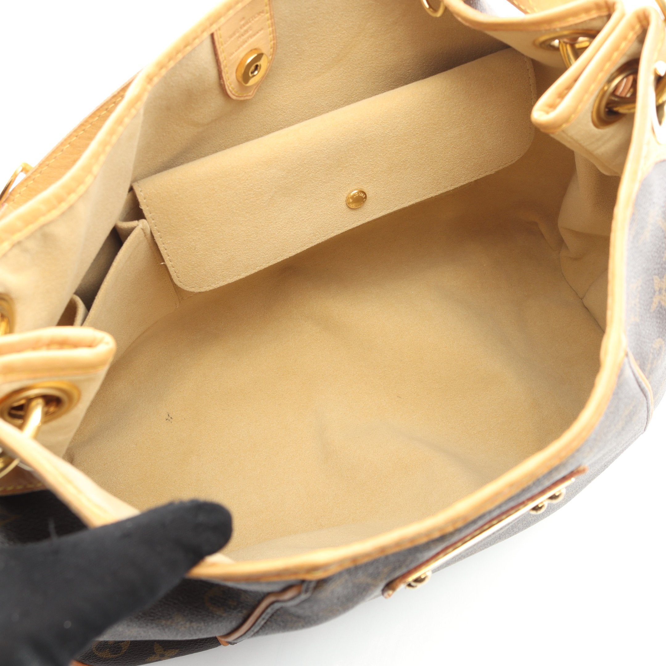 ガリエラPM モノグラム ワンショルダーバッグ PVC レザー ブラウン