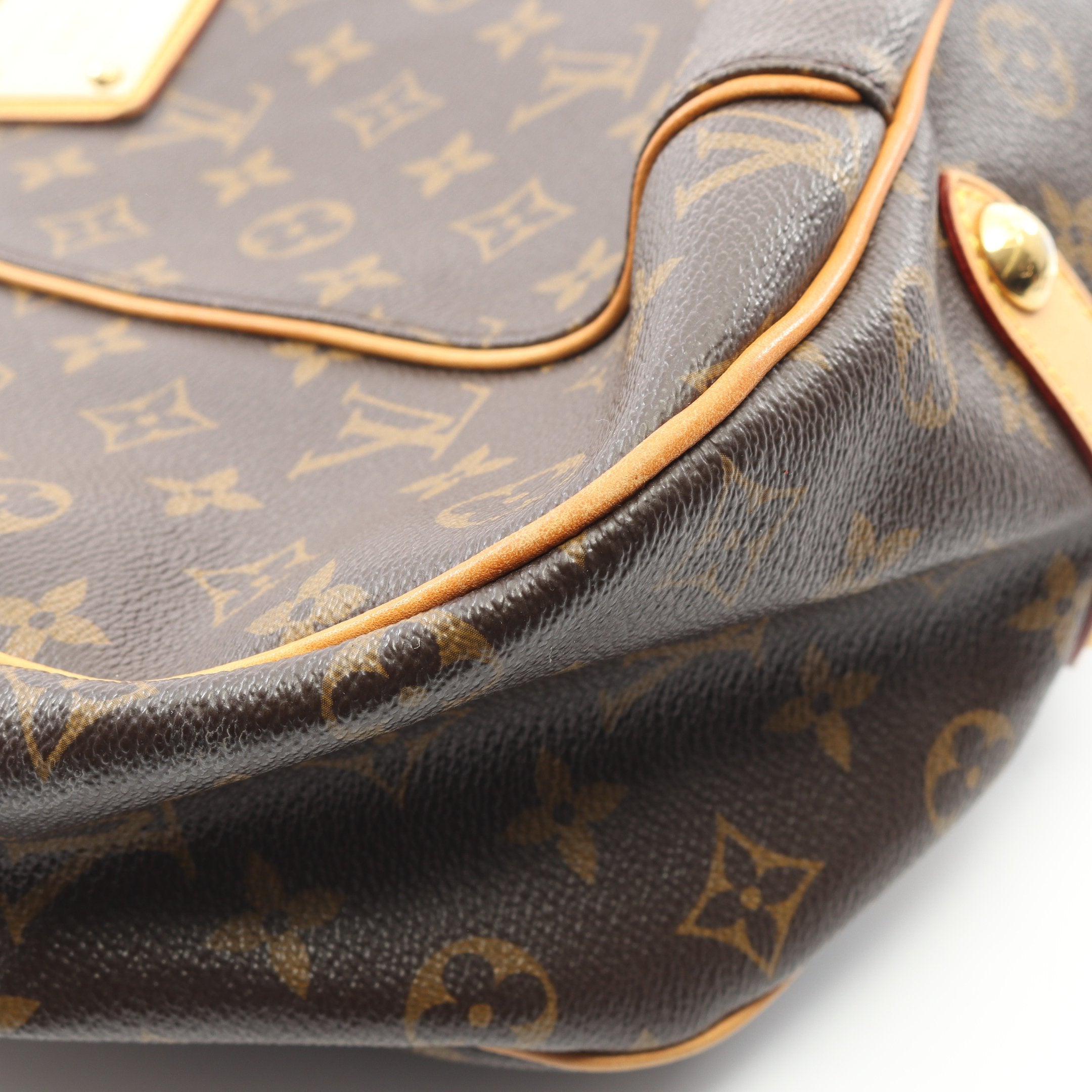 ガリエラPM モノグラム ワンショルダーバッグ PVC レザー ブラウン