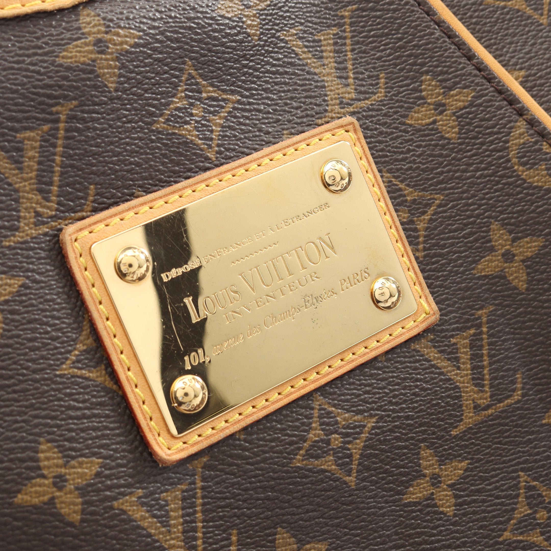 ガリエラPM モノグラム ワンショルダーバッグ PVC レザー ブラウン