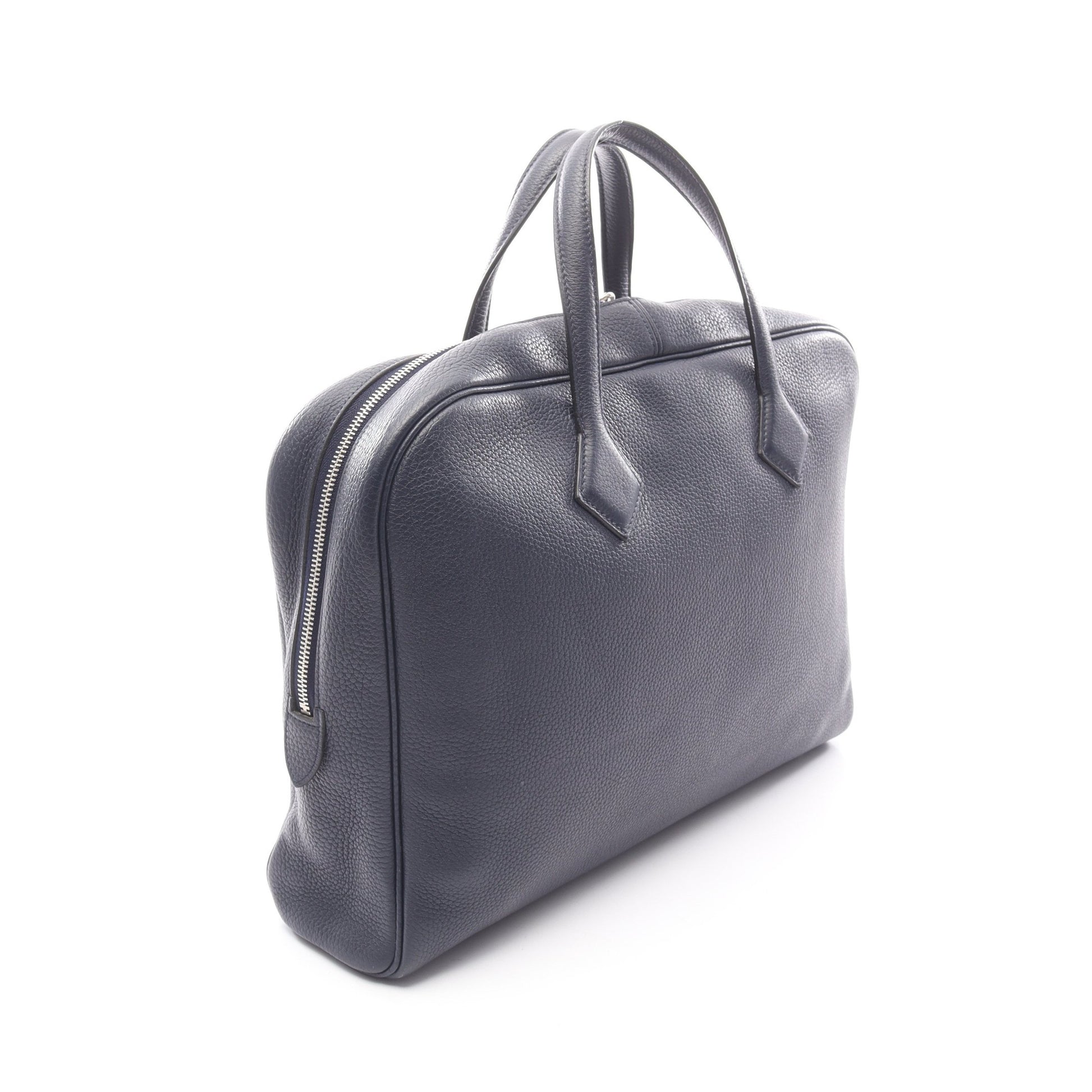 ヴィクトリア 2 12H ブルーニュイ ビジネスバッグ トリヨンクレマンス ネイビー シルバー金具 A刻印 エルメス バッグ HERMES