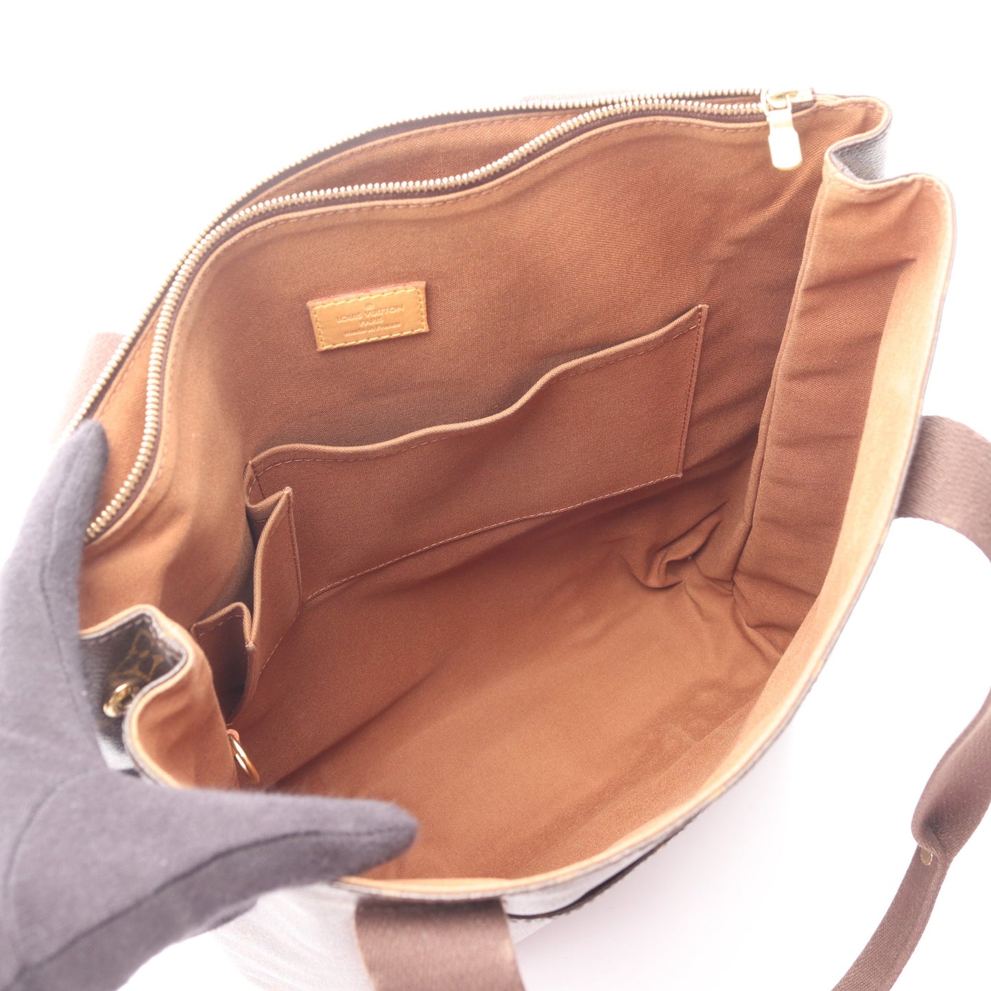 カバ ボブール モノグラム ショルダーバッグ トートバッグ PVC レザー ブラウン ルイヴィトン バッグ LOUIS VUITTON