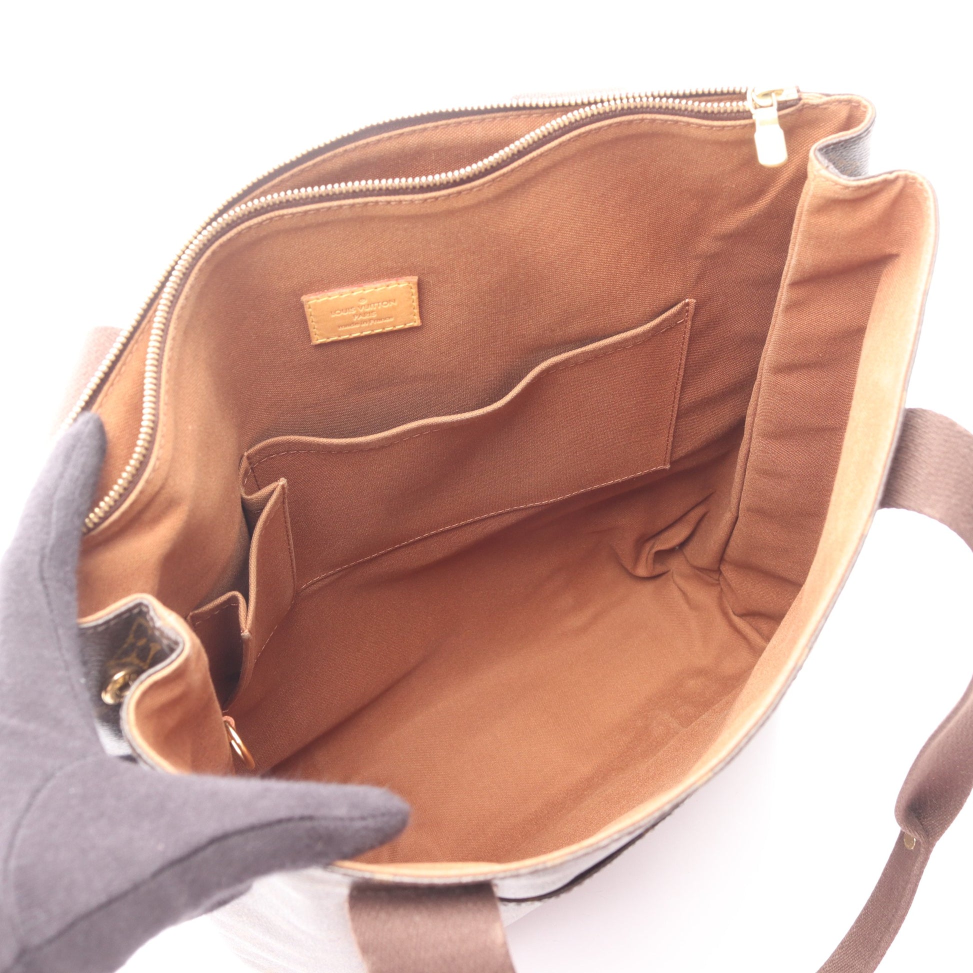 カバ ボブール モノグラム ショルダーバッグ トートバッグ PVC レザー ブラウン ルイヴィトン バッグ LOUIS VUITTON