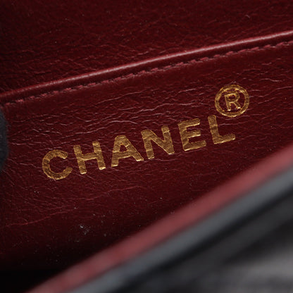 マトラッセ ダイアナフラップ チェーンショルダーバッグ ラムスキン ブラック ゴールド金具 シャネル バッグ CHANEL