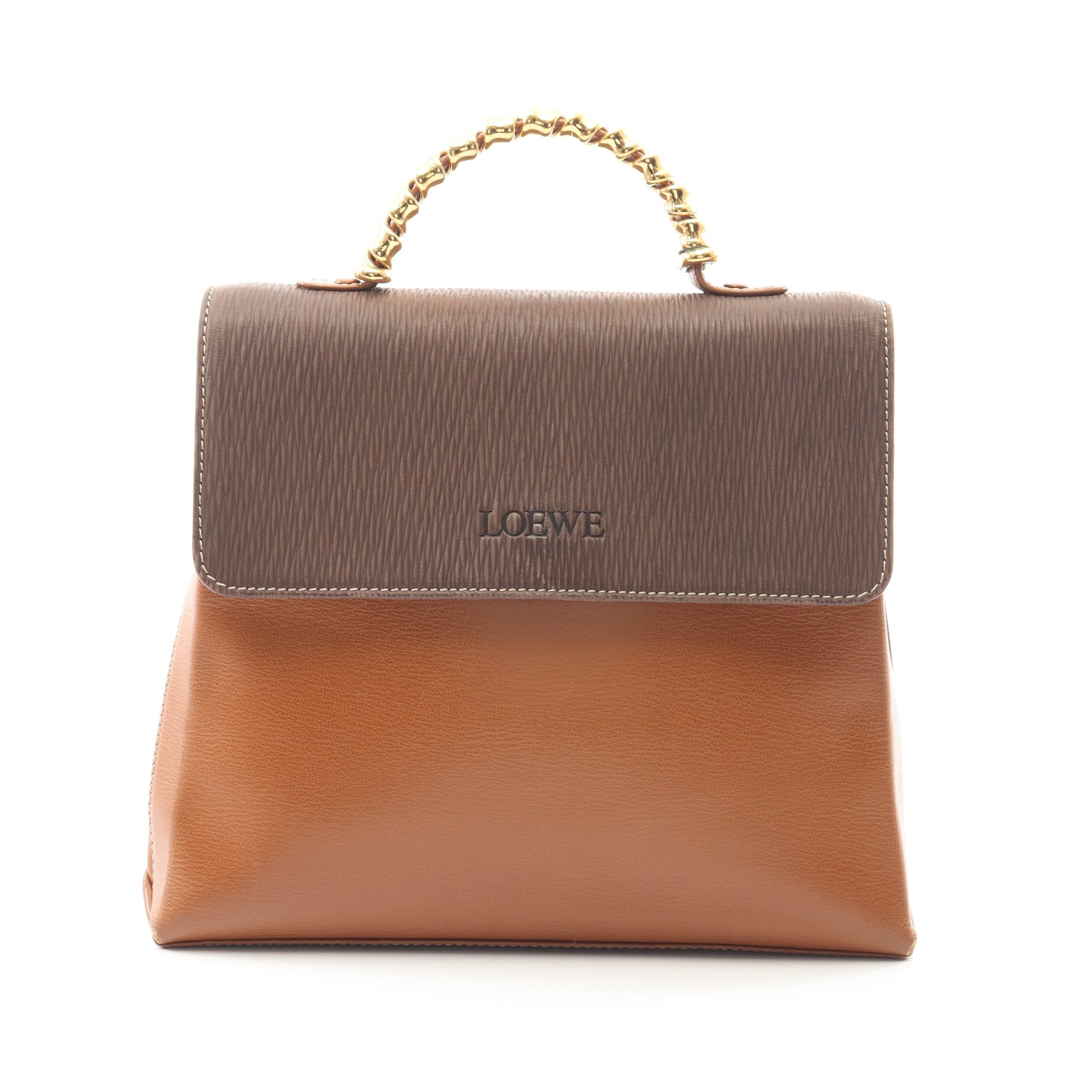 ベラスケス ツイスト ハンドバッグ レザー ヌバック ライトブラウン