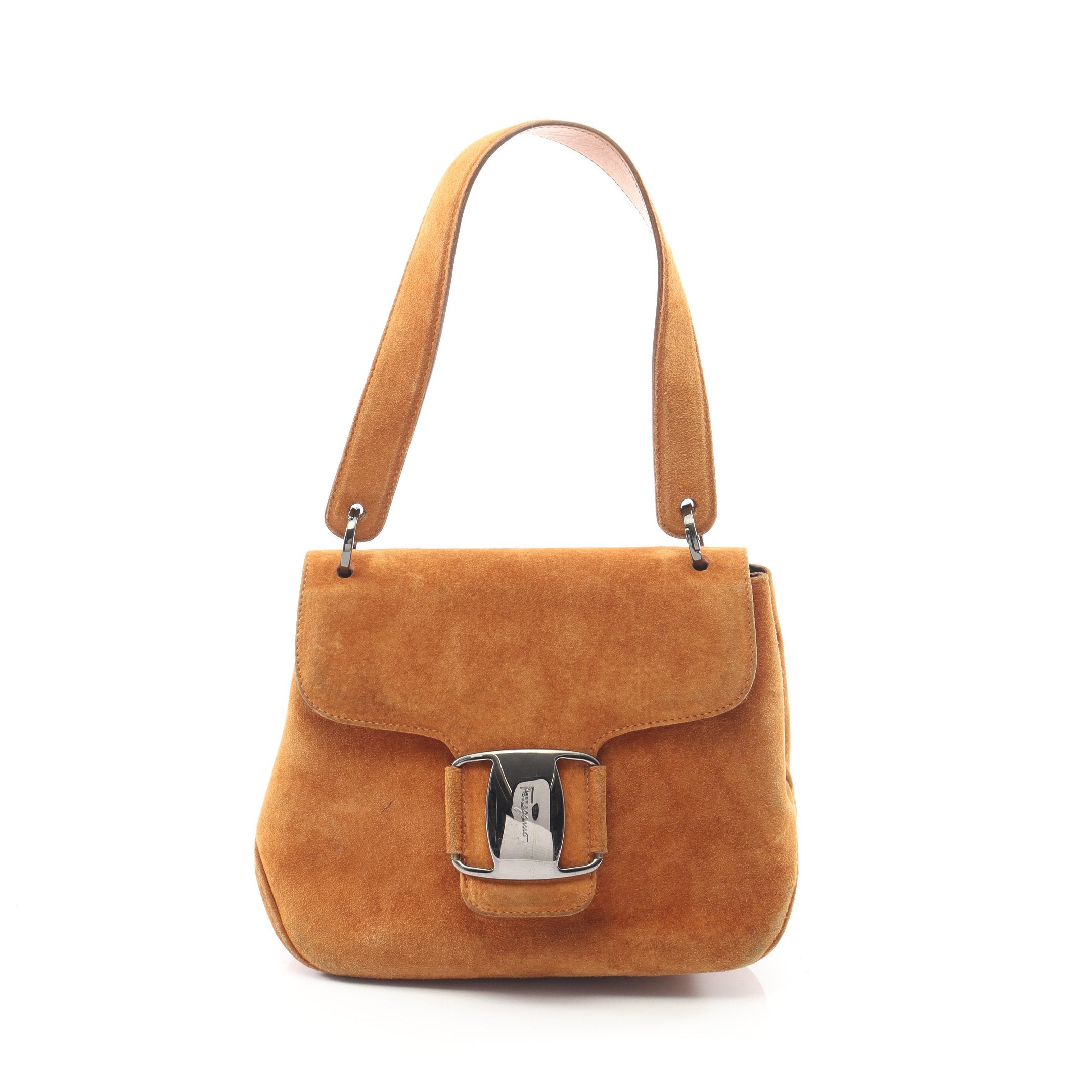 ヴァラ ハンドバッグ スエード ライトブラウン サルヴァトーレ