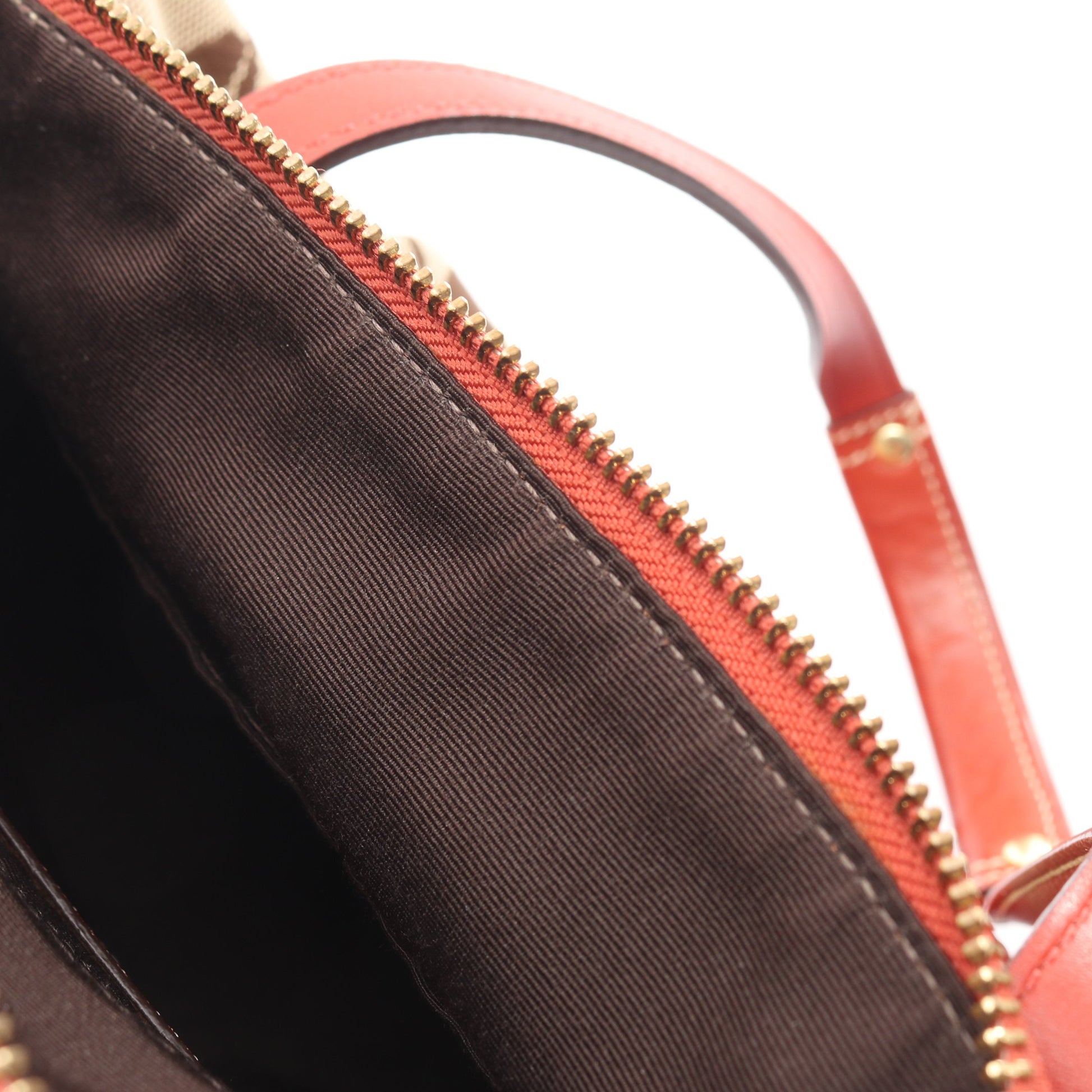 シグネチャー ハンドバッグ ミニボストンバッグ キャンバス レザー カーキベージュ オレンジレッド コーチ バッグ COACH