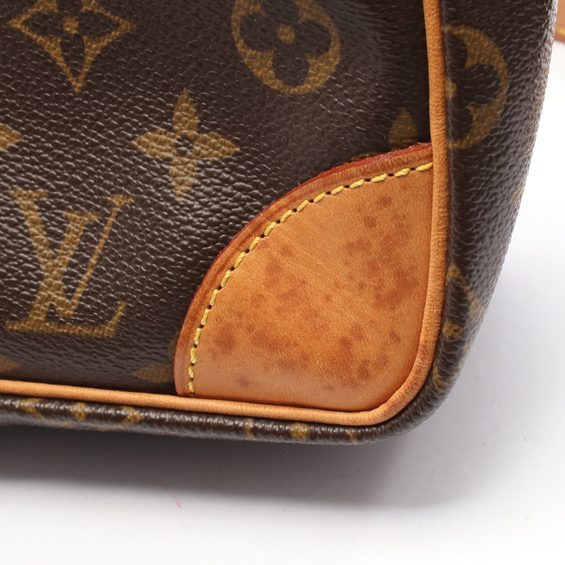 トロカデロ30 モノグラム ショルダーバッグ PVC レザー ブラウン ルイ