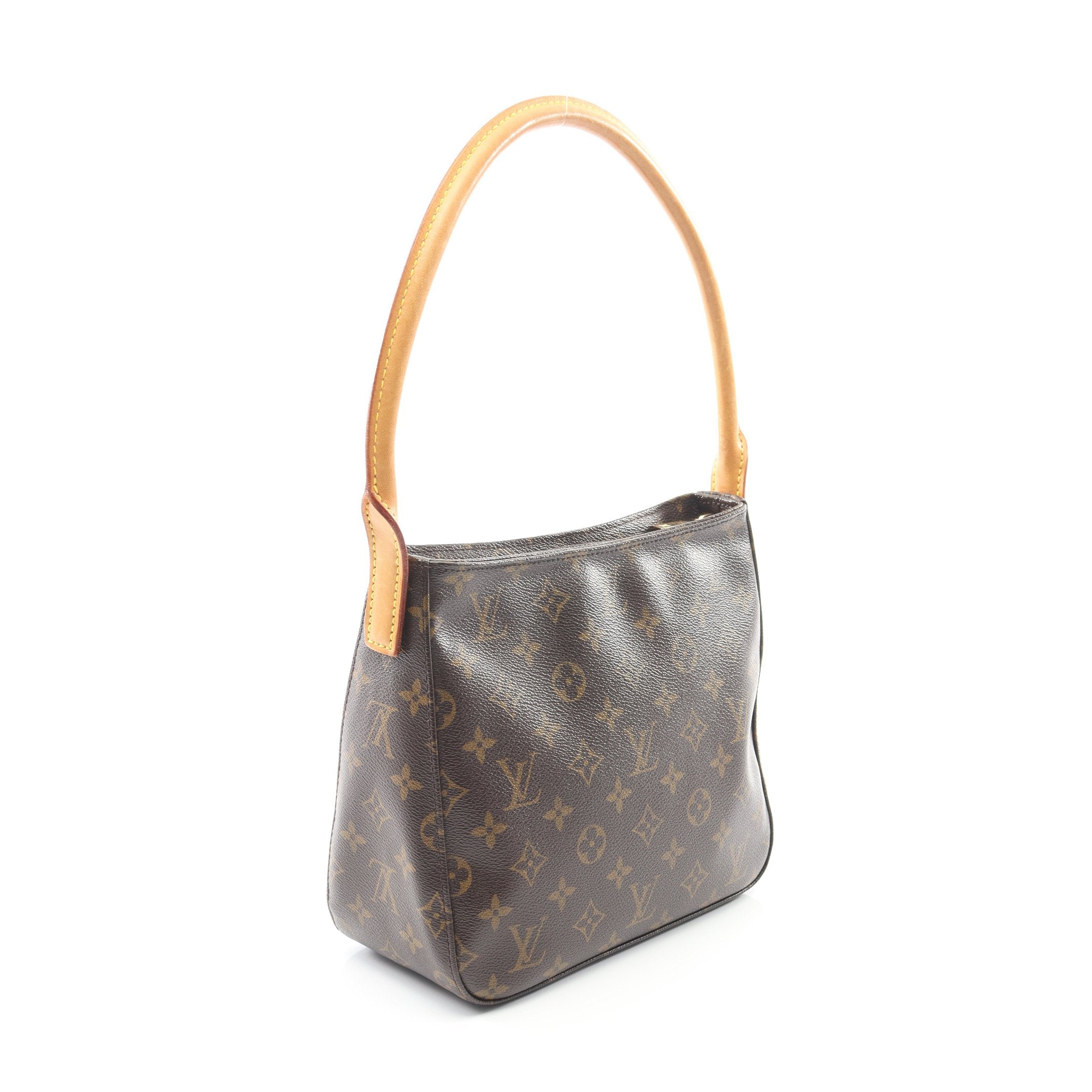 ルーピングMM モノグラム ショルダーバッグ PVC レザー ブラウン ルイ