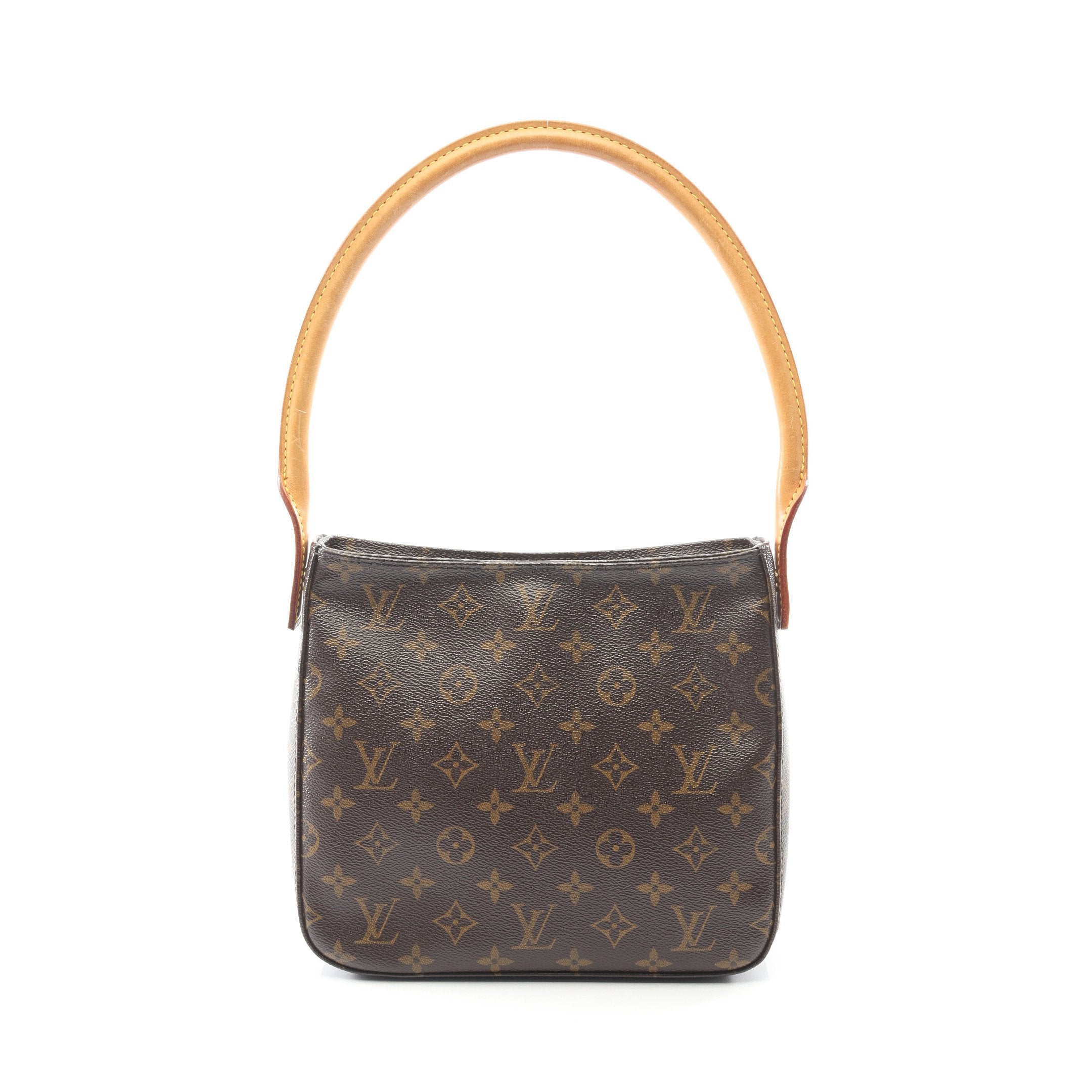 ルーピングMM モノグラム ショルダーバッグ PVC レザー ブラウン ルイ